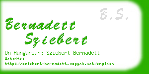 bernadett sziebert business card